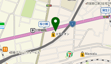 ライフ京橋店の地図画像