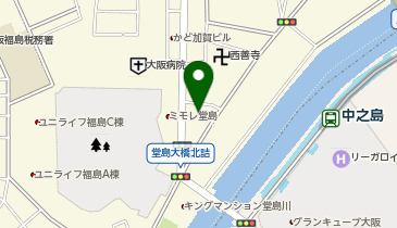 ライフ堂島大橋店の地図画像