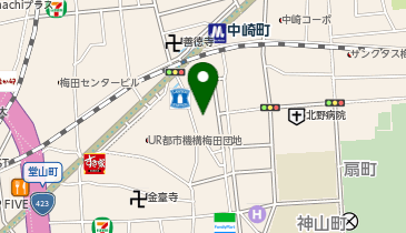 ライフ中崎町駅前店の地図画像