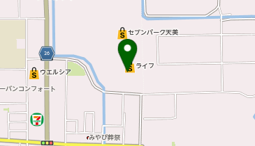 ライフセブンパーク天美店の地図画像