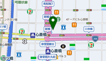 ビオラルクオーツ心斎橋店の地図画像