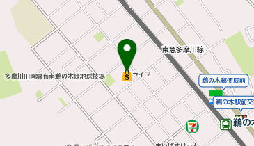 ライフ鵜の木店の地図画像