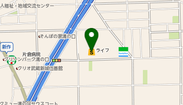 ライフ高津新作店の地図画像