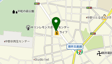 ライフ中野新井店の地図画像