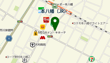 大阪王将 本八幡店の地図画像