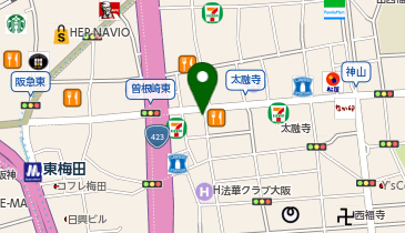 大阪王将 梅田太融寺店の地図画像