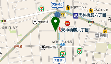 大阪王将 天六店の地図画像