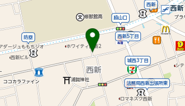 大阪王将 西新店の地図画像