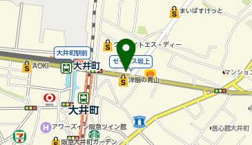 大阪王将 大井町店休業中の地図画像