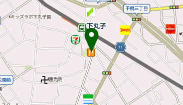 大阪王将 下丸子店の地図画像