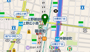 大阪王将 御徒町駅前店の地図画像