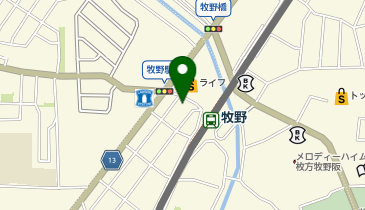 大阪王将 牧野店の地図画像