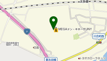 スガキヤ MEGA・ドン・キホーテUNY美濃加茂店の地図画像