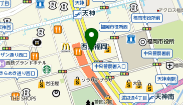 メガネのヨネザワ 天神地下街店の地図画像