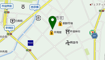 山口井筒屋メガネ・補聴器サロン Yonezawaの地図画像