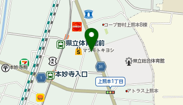 メガネのヨネザワ 上熊本店の地図画像