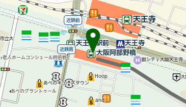 Tabio あべのハルカス近鉄本店の地図画像