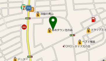 靴下屋 ゆめタウン光の森店の地図画像