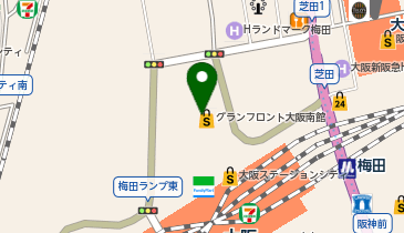 靴下屋 UPDATE グランフロント大阪店の地図画像