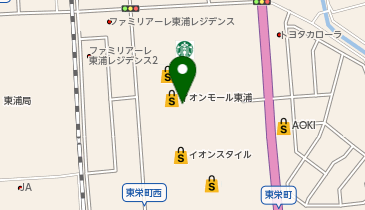 靴下屋 イオンモール東浦店の地図画像