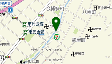 中島川石橋群(阿弥陀橋・高麗橋・桃溪橋・袋橋)の地図画像