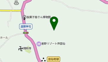 雲仙のミヤマキリシマ群落の地図画像