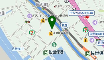 させぼ五番街の地図画像