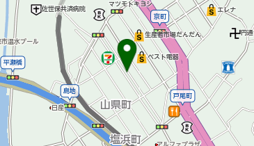 佐世保路地裏の地図画像