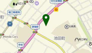 五島氏庭園隠殿屋敷・心字が池の地図画像