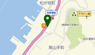 南山手伝統的建造物群保存地区の地図画像