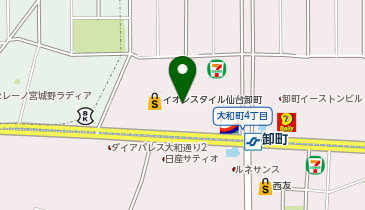 らあめん花月嵐 イオンスタイル仙台卸町店の地図画像