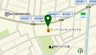 スーパーセンタートライアル 厚別店の地図画像