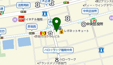 サブウェイ 福岡赤坂店の地図画像