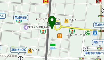 サブウェイ 東武草加ヴァリエ店の地図画像