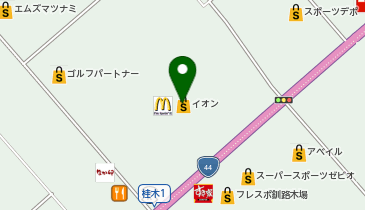 イオン 釧路店2F サンリオの地図画像