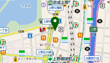 Sanrio 上野店の地図画像