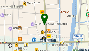 スーツセレクト 京都河原町の地図画像