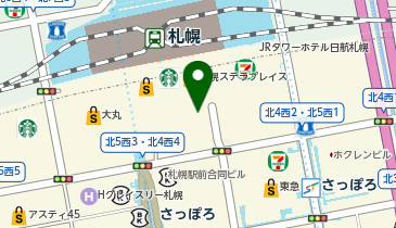 スーツセレクト 札幌アピアの地図画像