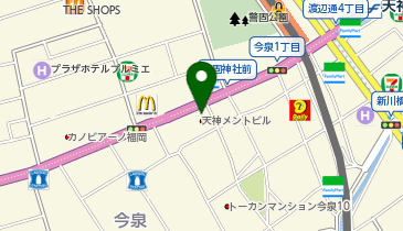 スーツセレクト 天神の地図画像