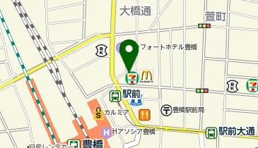 スーツセレクト 豊橋の地図画像