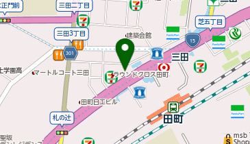 スーツセレクト 田町の地図画像