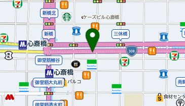 スーツセレクト クリスタ長堀の地図画像