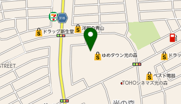 スーツセレクト ゆめタウン光の森の地図画像