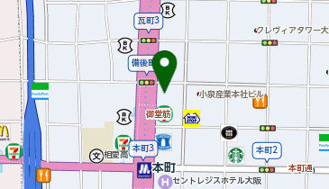 スーツセレクト 御堂筋本町の地図画像