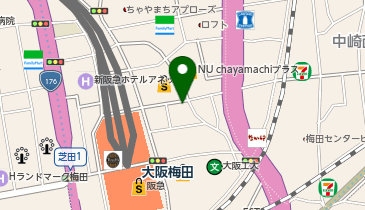 スーツセレクト 茶屋町の地図画像
