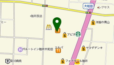 スーツセレクト フェアモール福井の地図画像