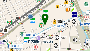 スーツセレクト 神戸三宮の地図画像