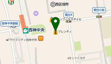 スーツセレクト プレンティ西神中央の地図画像