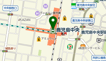 スーツセレクト 鹿児島中央の地図画像