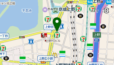 アパマンショップ上野店の地図画像